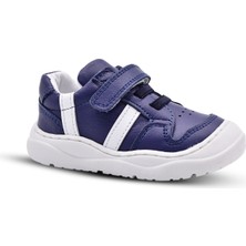 Kids A More Toms Deri Erkek Bebek Günlük Ayakkabı Lacivert