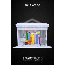 Usart Balance 60 cm Banyo Dolabı + Reflectus Yarım Ay Günışığı LED Ayna 80*45 cm + Havlu Dolabı