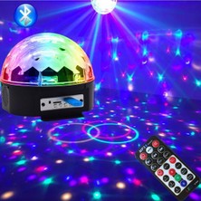 Bluetoothlu LED Küre Disko Topu Müzik Çalar Renkli Işıklı Lazer Hoparlör