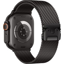 MobaxAksesuar Apple Watch Ultra 1/2/3 49mm Kordon Titanyum Kelebek Klipsli Milano Loop 121