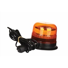 LED Tepe Döner Ikaz Lambası Cıvata+Vantuz ve Mıknatıs Bağlantılı 10 Fonksiyon 12/24V E-Belgeli 48W
