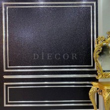 Diecor Dekoratif Polistren 5 Adet 4 cm Gümüş Duvar Çıtası