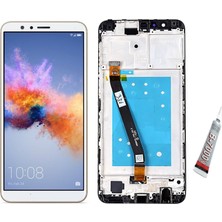 SDT Huawei Honor 7x Ekran Dokunmatik Çıtalı (Siyah) B7000 Yapıştırıcı