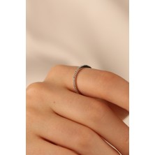 ÇGK KUYUMCULUK Beyaz Tamtur Çıtır Altın Yüzük CGKYZK0347