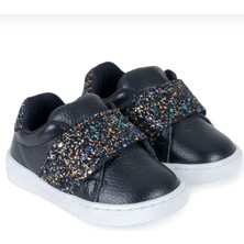 Merli&rose Kız Çocuk Simli Siyah Sneaker