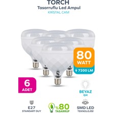 ŞANLED 80W Kristal Tasarruflu E27 Beyaz Işık Torch LED Ampul