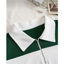 Risil-Nu Company Erkek ve Kadın Yarım Fermuarlı Polo Yaka Oversize T-Shirt - Harry Potter Evleri Tasarımlı
