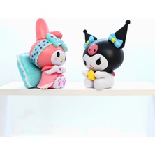 DEK Toy Store Hello Kitty Sanrio Kuromi ve My Melody Sevimli Koleksiyon Figür Seti - Özel Tasarım
