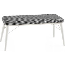 Evistro Bench Puf Metal Ayaklı Kazayağı Kumaş 40 cm  x 95 cm