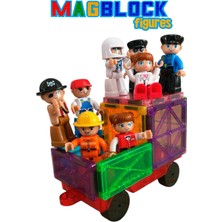 Manyetik Figür Oyuncak - 8 Adet Figür - Magblock - Tüm Markalarla Uyumlu