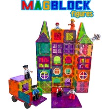 Manyetik Figür Oyuncak - 8 Adet Figür - Magblock - Tüm Markalarla Uyumlu