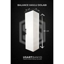 Balance 60 cm Banyo Boy Havlu Dolabı