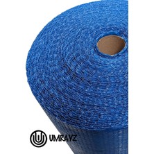 Umrayz 100 cm x 50 Metre 100 gr Üç Kat Kalın Mavi Renkli Balonlu Pat Pat Naylon