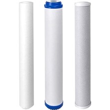 Teknosanay 20 inç 3'lü Filtre Seti Gac Karbon Filtre Sediment Filtre Karbon Filtre