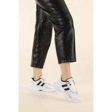Albishoes Kadın Yüksek Taban 4 cm Yazlık Fileli Hafif Rahat Taban Sneaker Kalın Taban Spor Ayakkabı
