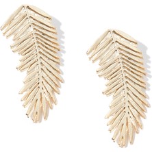 F21 Yaprak Detaylı Küpe