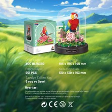 Balody Fanuslu Hayvan Serisi – Macaw Papağanı (BL16390) – Mikro Blok Yapı Oyuncakları Seti