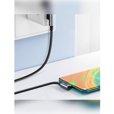 Usb-C To Usb-A 3A Qc 90 Derece Hızlı Şarj Kablosu, 3 Metre, Uzay Grisi - 70875