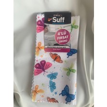 Çiçek Sepeti Mikrofiber 4lü Mutfak Bezi 32X32 - Karışıkmodelli -Dörtlü Mutfak Bezi -1ADET Dörtlü Set