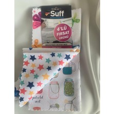 Çiçek Sepeti Mikrofiber 4lü Mutfak Bezi 32X32 - Karışıkmodelli -Dörtlü Mutfak Bezi -1ADET Dörtlü Set