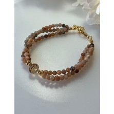 Eyla Collection Tasarım Doğal Ay Taşı Bileklik