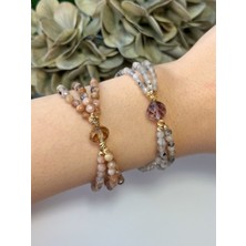 Eyla Collection Tasarım Doğal Ay Taşı Bileklik