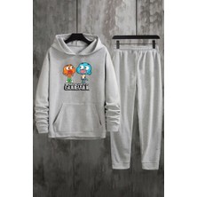 Uygun Tarz Unisex Gumball Baskılı Eşofman Takımı