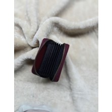 Yedideri Akordiyon Cüzdan Kartlık Unisex (Içi Kumaşlı  Deri)
