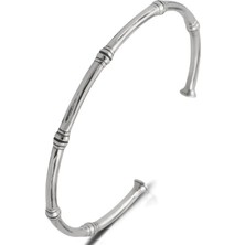 G&A Jewels Ilkel Güç - 925 Ayar Gümüş Erkek Kelepçe Bileklik