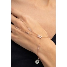 Sümer Telkari Taşlı Tasarım Rose Gümüş Şahmeran 99