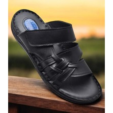 Ispartalılar Jel Taban 057 TAM ORTOPEDİK Günlük Hakiki Deri Erkek Terlik İçi Dışı Hakiki Deri