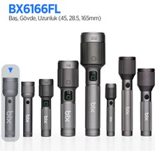 Bix Flashlight BX6166FL 3W Led, Max. 1500 Lümen Parlaklık ve 368 Metreye Kadar Menzilli, Şarj Edilebilir, Güç Göstergeli ve Çok Modlu Kompakt El Feneri