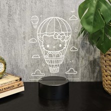 Lerad-Lazer Art Hello Kitty Gece Lambası. 16 Renk+ Dokunmatik ve Uzaktan Kumandalı Işık. Hediye Olarak Mükemmeldir.