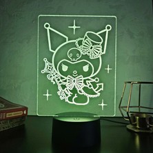 Lerad-Lazer Art Kuromi Devil Gece Lambası. 16 Renk+ Dokunmatik ve Uzaktan Kumandalı Işık. Hediye Olarak Mükemmeldir.