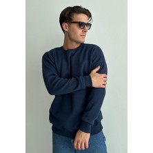 Zunop Erkek Bisiklet Yaka Oversize Sweatshirt