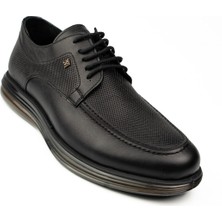 Nobel 5010 Bağcıklı Siyah Deri Erkek Günlük Ayakkabı