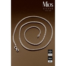 Mios Silver 2 mm Tilki Kuyruğu Zincir 925 Ayar Gümüş Kolye