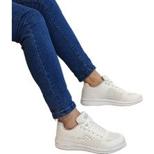 Jump 24937-24938 Beyaz Fuspetli Çok  Hafif Rahat Spor Ayakkabı