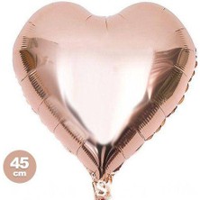 Rose Gold Kalp Folyo Balon (45  cm )