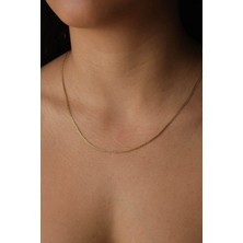 Byflorya Jewelry Çelik Hayalet Gurmet Zincir Kolye Minimal Kararmaz 1mm Günlük Kullanıma Uygun