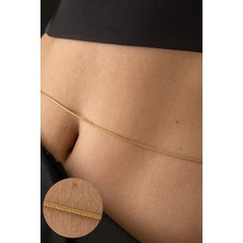 Çelik Ince Italyan Bel Zinciri Yuvarlak Balık Sırtı Zincir Günlüğe Uygun Kararmaz Zincir 60-75CM 1mm