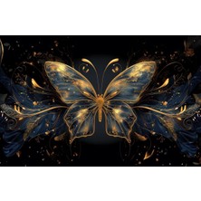 Golden Butterfly Kanvas Tablo