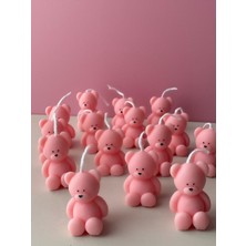 Tasarım 20 Adet Ayıcık Mum Kına, Söz, Nişan, Nikah, Düğün, Bebek, Babyshower, Doğum Günü  Çok Renkli Tr