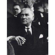 Atatürk Siyah Beyaz Kanvas Tablo