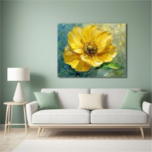 Big Yellow Flower Kanvas Tablo