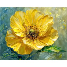 Big Yellow Flower Kanvas Tablo