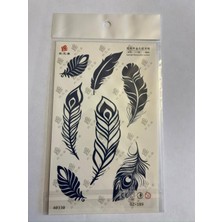 Airbrush Tattoo Mandala Tüy 3 Hafta Kalıcı 4 Adet Birden Yapıştırma Geçici Dövme Yarı Kalıcı Dövmeler
