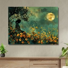 Moon And Girl Kanvas Tablo