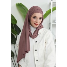 Aisha's Design Büzgülü Penye Boneli Şal,BT-1,Gül Kurusu