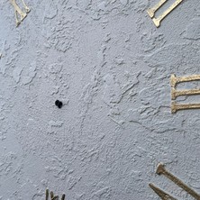 El Yapımı Italyan Boya Duvar Saati, Özel Dokulu Duvar Saati, Gold Rakamlı, 60CM, Ev ve Ofis Hediyesi